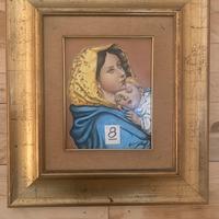 Quadro in ceramica - Madonna con bambino