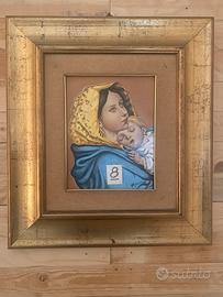 Quadro in ceramica - Madonna con bambino
