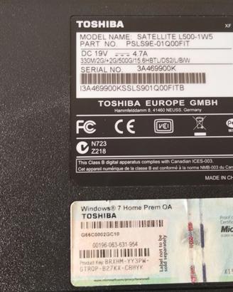 TOSHIBA SATELLITE L500