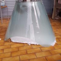 cappa da cucina vetro satinato di design 