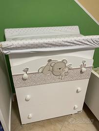 Fasciatoio Erbesi Birba con cassettiera – bianco