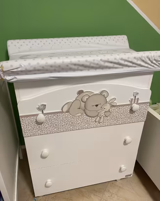 Fasciatoio Erbesi Birba con cassettiera – bianco