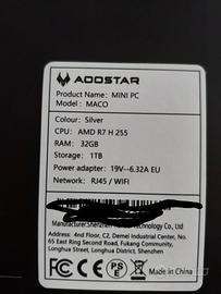 Mini PC Aoostar Maco 32gb +1TB
