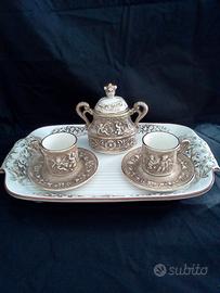 Capodimonte Servizio Caffè per due Oro