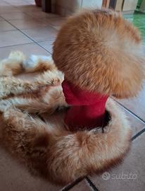 Colbacco/ Collo Volpe rossa scandinava Vintage