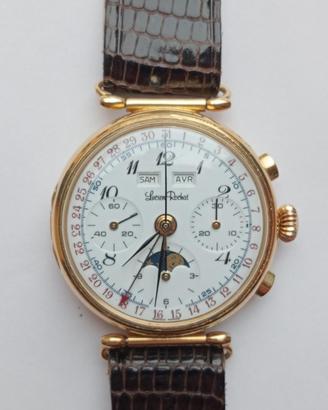 Lucien Rochat cronografo oro 18 kt valjoux 886