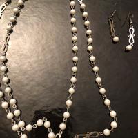 Collana lunga + orecchini ( x buco) bigiotteria
