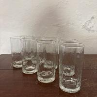 Set 8 Bicchieri Alti in Vetro Martellato/Effetto