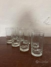 Set 8 Bicchieri Alti in Vetro Martellato/Effetto