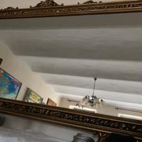 Specchio cornice legno intarsiato