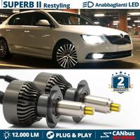 Luci LED H7 per Skoda SUPERB 2 Restyling 12000L