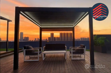 Pergola bioclimatica 8x4 lamelle motorizzata LED