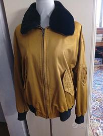 Bomber senape della Belfe foderato con trapuntino