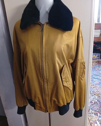 Bomber senape della Belfe foderato con trapuntino