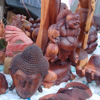 Statue Sculture Indiane in legno di teak