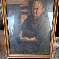 Quadro ritratto di donna (olio su tavola)