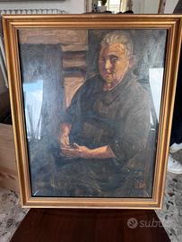 Quadro ritratto di donna (olio su tavola)