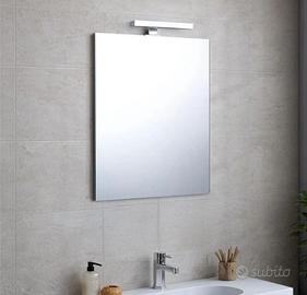 specchio 70*60 con lampada applique led NUOVO