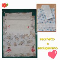 sacchetto e asciugamano da bimba per asilo/scuola 