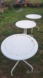 tavolo tondo in metallo 