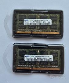 2 RAM Samsung DDR3 da 2 GB