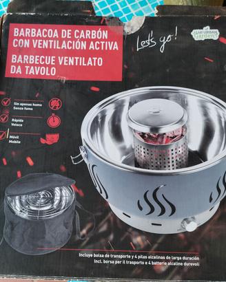 Barbecue  con carbone e ventilazione attiva