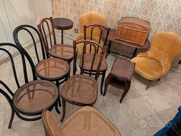 sei sedie  marca Thonet - Fischel ed altri ogg