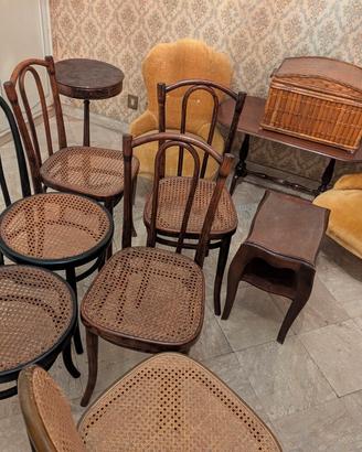 sei sedie  marca Thonet - Fischel ed altri ogg