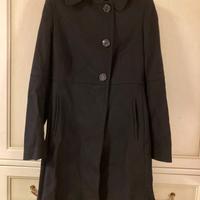 Cappotto nero Benetton di lana da donna