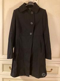 Cappotto nero Benetton di lana da donna