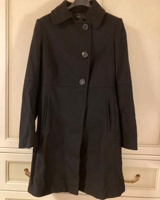 Cappotto nero Benetton di lana da donna