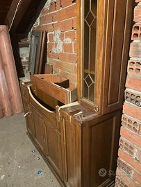 Mobile bagno con colonnina in vetro