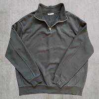 Felpa nera con mezza zip uomo XL