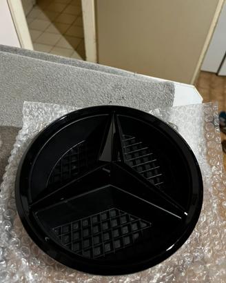 logo mercedes full black 3D