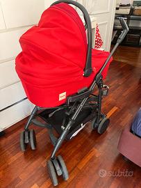 navicella/carrozzina ed ovetto in rossa Inglesina