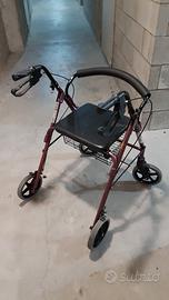 Deambulatore con freni e seduta