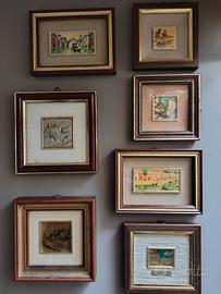 Quadretti foglia d'oro e argento 