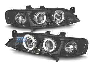 FARI PER OPEL VECTRA B 96-98 ANGEL EYES FONDO NERO