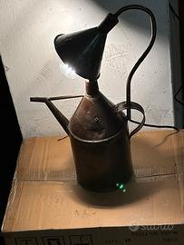Lampada abatjour comodino artigianale oliera