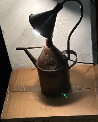 Lampada abatjour comodino artigianale oliera