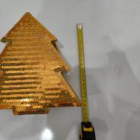 scatola albero di natale con paillettes nuova