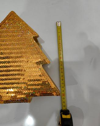 scatola albero di natale con paillettes nuova