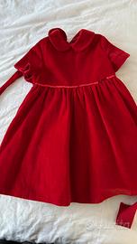 Abito in velluto rosso