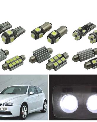 KIT 9 LAMPADE LED INTERNE PER ALFA ROMEO 147 00-10