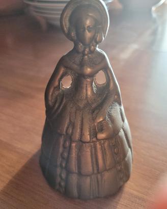 campanella vintage in bronzo dama