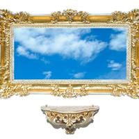Mensola + specchio grande stile barocco vari color