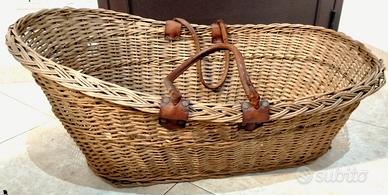 Cesta/culla in vimini anni 60.