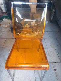 29 sedie in plexiglas modernariato