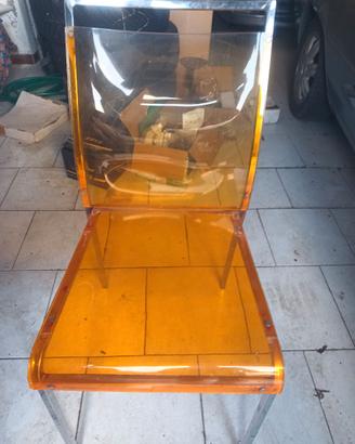 29 sedie in plexiglas modernariato