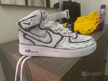 Nike Air Force 1 Mid Custom “Cartoon” – Taglia 40.